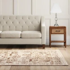 27" Traditional Metal Table Lamp with Brushed Base Silver - Ore International