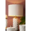 29.5" Antique Polyresin Table Lamp with Etched Base White - Ore International