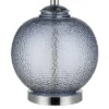 23.5" Glass Table Lamp Gray (Includes LED Light Bulb) - Cresswell Lighting
