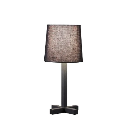 16.5" Traditional Metal Table Lamp with Cross Leg Base Black - Ore International 1 16.5" Traditional Metal Table Lamp with Cross Leg Base Black - Ore International