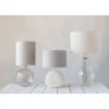 Transparent Glass Table Lamp with Cotton Shade - 3R Studios