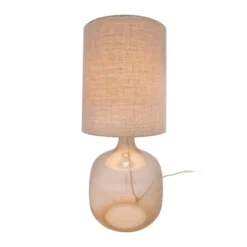 Transparent Glass Table Lamp with Cotton Shade - 3R Studios -Deals A Radiant Den Store unnamed file 5284