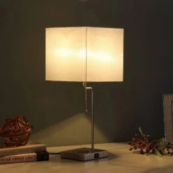 21.5" Modern Metal Table Lamp with USB Charging Port Gray - Ore International -Deals A Radiant Den Store unnamed file 5289