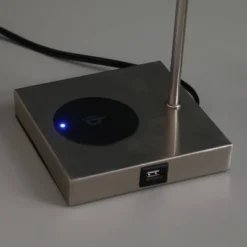 21.5" Modern Metal Table Lamp with USB Charging Port Gray - Ore International -Deals A Radiant Den Store unnamed file 5290