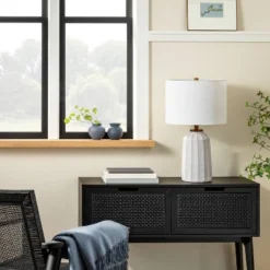 Hearth & Hand With Magnolia Carved Ceramic Table Lamp - Hearth & Hand™ with Magnolia Cream