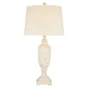 28" Faux Wood Table Lamp (Includes LED Light Bulb) White - Cresswell Lighting