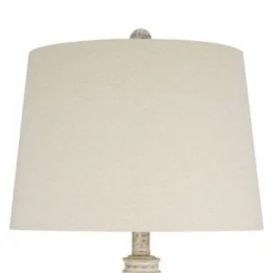 28" Faux Wood Table Lamp (Includes LED Light Bulb) White - Cresswell Lighting -Deals A Radiant Den Store unnamed file 5319