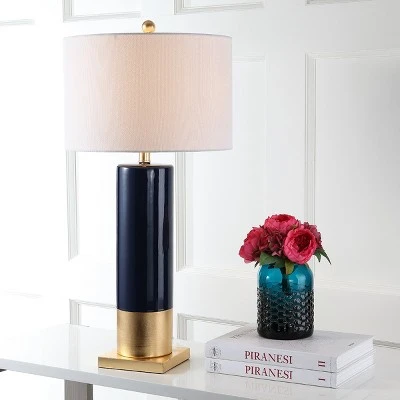 (Set of 2) 31" Dolce Table Lamp Navy/Gold (Includes CFL Light Bulb) - Safavieh 2 (Set of 2) 31" Dolce Table Lamp Navy/Gold (Includes CFL Light Bulb) - Safavieh - Image 2
