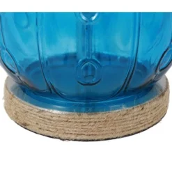 27.5" Emma Embossed Glass Table Lamp Indigo - Decor Therapy -Deals A Radiant Den Store unnamed file 5342