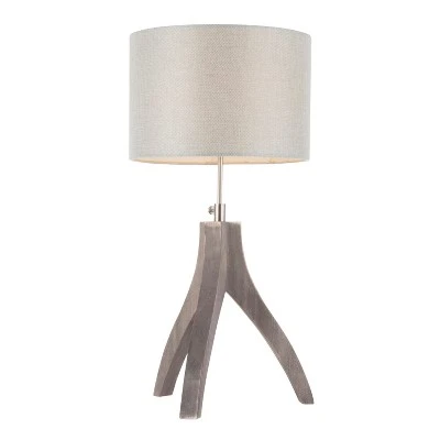 25" Wishbone Table Lamp Light Gray - LumiSource 1 25" Wishbone Table Lamp Light Gray - LumiSource