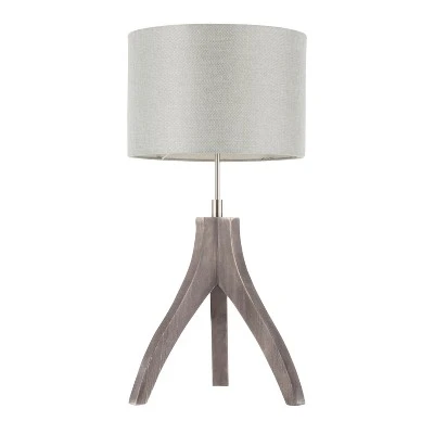 25" Wishbone Table Lamp Light Gray - LumiSource 2 25" Wishbone Table Lamp Light Gray - LumiSource - Image 2