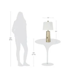 24" Faux Wood Table Lamp Silver - Cresswell Lighting -Deals A Radiant Den Store unnamed file 5359