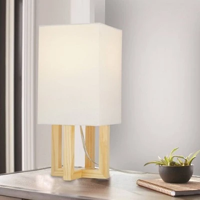 14.5" MDF Table Lamp Natural - Cresswell Lighting 5 14.5" MDF Table Lamp Natural - Cresswell Lighting - Image 5