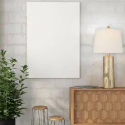 24" Faux Wood Table Lamp (Includes LED Light Bulb) Silver - Cresswell Lighting -Deals A Radiant Den Store unnamed file 5378