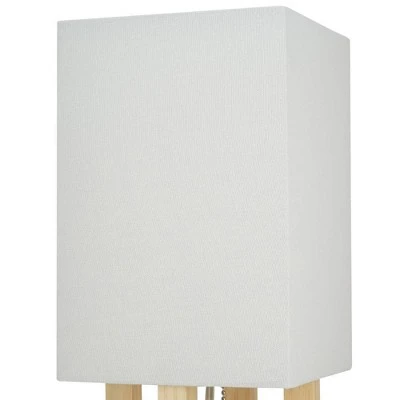 15" Square MDF Table Lamp (Includes LED Light Bulb) Natural - Cresswell Lighting 3 15" Square MDF Table Lamp (Includes LED Light Bulb) Natural - Cresswell Lighting - Image 3