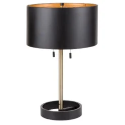 24" Hilton Table Lamp Black/Gold - LumiSource -Deals A Radiant Den Store unnamed file 5417