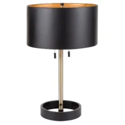 24" Hilton Table Lamp Black/Gold - LumiSource -Deals A Radiant Den Store unnamed file 5418