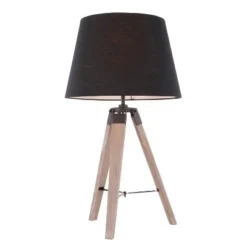 27" Compass Table Lamp Black/Gray - LumiSource
