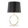 26" Moon Table Lamp Black/Gold/White - LumiSource