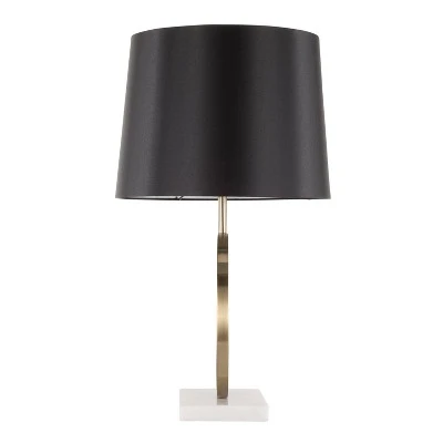 26" Moon Table Lamp Black/Gold/White - LumiSource 2 26" Moon Table Lamp Black/Gold/White - LumiSource - Image 2