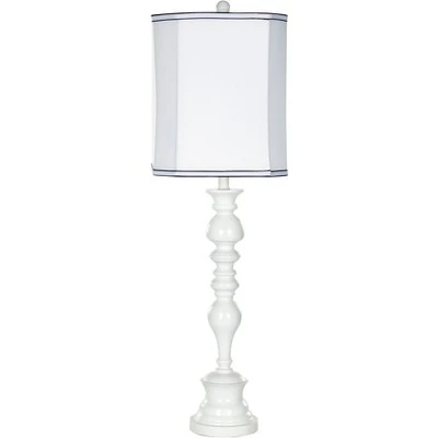 36" Polly Candlestick Lamp White (Includes CFL Light Bulb) - Safavieh 1 36" Polly Candlestick Lamp White (Includes CFL Light Bulb) - Safavieh