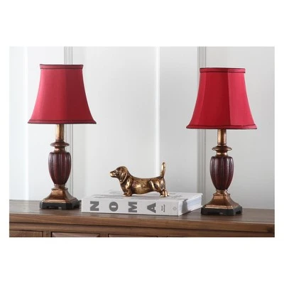 (Set of 2) 17" Hermione Urn Lamp Red (Includes CFL Light Bulb) - Safavieh 1 (Set of 2) 17" Hermione Urn Lamp Red (Includes CFL Light Bulb) - Safavieh