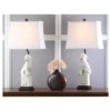 (Set of 2) 28.5" Foo Dog Table Lamp Cream (Includes CFL Light Bulb) - Safavieh