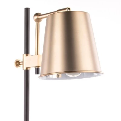 25-29" Metric Table Lamp Antique Brass/White - LumiSource 6 25-29" Metric Table Lamp Antique Brass/White - LumiSource - Image 6
