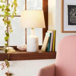 Opalhouse Designed With Jungalow Matte Ceramic Table Lamp White (Includes LED Light Bulb) - Opalhouse™ designed with Jungalow™