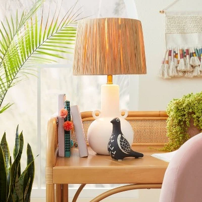 Opalhouse Designed With Jungalow Double Handle Ceramic Table Lamp (Includes LED Light Bulb) - Opalhouse™ designed with Jungalow™ White 1 Opalhouse Designed With Jungalow Double Handle Ceramic Table Lamp (Includes LED Light Bulb) - Opalhouse™ designed with Jungalow™ White