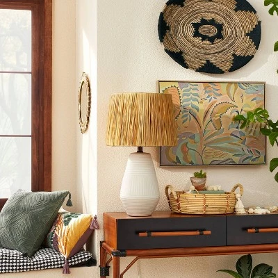 Opalhouse Designed With Jungalow Ceramic Table Lamp with Natural Shade Cream (Includes LED Light Bulb) - Opalhouse™ designed with Jungalow™ 2 Opalhouse Designed With Jungalow Ceramic Table Lamp with Natural Shade Cream (Includes LED Light Bulb) - Opalhouse™ designed with Jungalow™ - Image 2