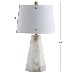 JONATHAN Y 25.5" Xio Alabaster Table Lamp (Includes LED Light Bulb) White - JONATHAN Y -Deals A Radiant Den Store unnamed file 551