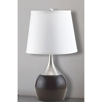 24.5" Modern Metal Table Lamp with Touch Sensor Brown/White - Ore International 2 24.5" Modern Metal Table Lamp with Touch Sensor Brown/White - Ore International - Image 2