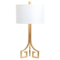 (Set of 2) 27.5" Arabelle Hardback Table Lamp (Includes CFL Light Bulb) Gold - Safavieh