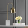 JONATHAN Y 26" Metal Ana Arched Table Lamp (Includes LED Light Bulb) Gold - JONATHAN Y