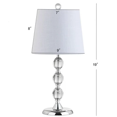 JONATHAN Y 20" Crystal Hudson Mini Table Lamp (Includes LED Light Bulb) Clear - JONATHAN Y 3 JONATHAN Y 20" Crystal Hudson Mini Table Lamp (Includes LED Light Bulb) Clear - JONATHAN Y - Image 3