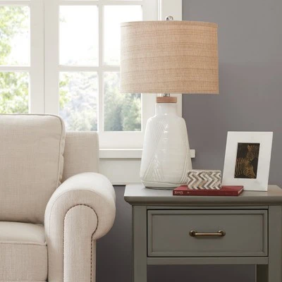 Hampton Hill 24.5" Tate Table Lamp Ivory 2 Hampton Hill 24.5" Tate Table Lamp Ivory - Image 2