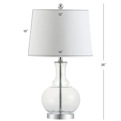 JONATHAN Y 25" Lavelle Glass Table Lamp Set Of 2 Clear (Includes LED Light Bulb) - JONATHAN Y 3 JONATHAN Y 25" Lavelle Glass Table Lamp Set Of 2 Clear (Includes LED Light Bulb) - JONATHAN Y - Image 3