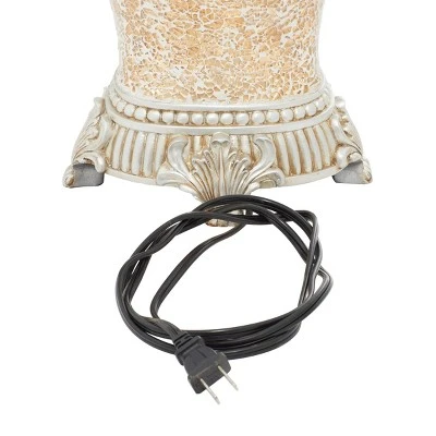 Olivia & May 30" x 18" Glam Glass Table Lamp Beige - Olivia & May 6 Olivia & May 30" x 18" Glam Glass Table Lamp Beige - Olivia & May - Image 6