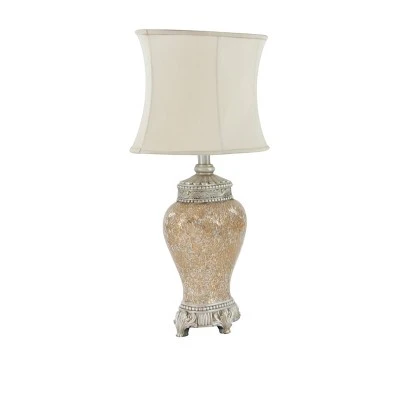 Olivia & May 30" x 18" Glam Glass Table Lamp Beige - Olivia & May 8 Olivia & May 30" x 18" Glam Glass Table Lamp Beige - Olivia & May - Image 8