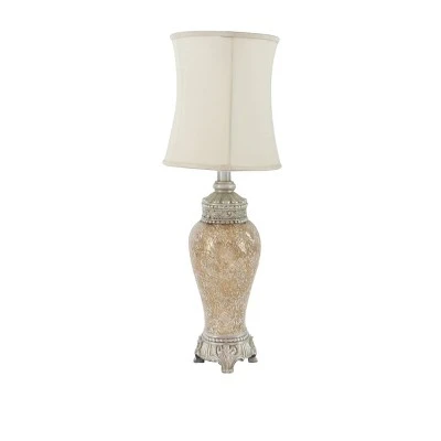 Olivia & May 30" x 18" Glam Glass Table Lamp Beige - Olivia & May 9 Olivia & May 30" x 18" Glam Glass Table Lamp Beige - Olivia & May - Image 9