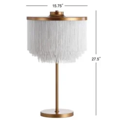 JONATHAN Y 27.5" Fringed/Metal Coco Table Lamp (Includes LED Light Bulb) Gold - JONATHAN Y 5 JONATHAN Y 27.5" Fringed/Metal Coco Table Lamp (Includes LED Light Bulb) Gold - JONATHAN Y -Deals A Radiant Den Store unnamed file 760