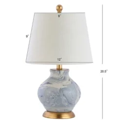 JONATHAN Y 20.5" Ceramic Holly Marbleized Table Lamp (Includes LED Light Bulb) Blue - JONATHAN Y -Deals A Radiant Den Store unnamed file 766