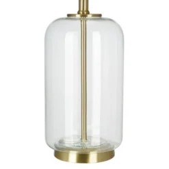 25" Glass Table Lamp Clear (Includes CFL Light Bulb) - Cresswell Lighting