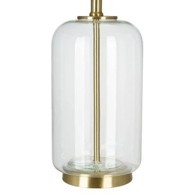 25" Glass Table Lamp Clear (Includes CFL Light Bulb) - Cresswell Lighting 1 25" Glass Table Lamp Clear (Includes CFL Light Bulb) - Cresswell Lighting