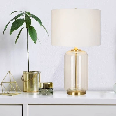 25" Glass Table Lamp Clear (Includes CFL Light Bulb) - Cresswell Lighting 6 25" Glass Table Lamp Clear (Includes CFL Light Bulb) - Cresswell Lighting - Image 6