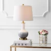 JONATHAN Y 25" Gradient Ceramic/Brass Table Lamp White/Gray (Includes LED Light Bulb) - JONATHAN Y