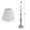 Set of 2 Table Lamps Traditional Brushed Steel (Includes LED Light Bulb) - Yorkshire Home