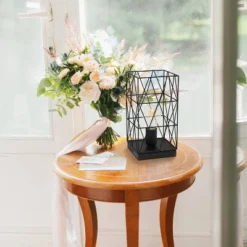 Metal Geometric Square Table Lamp Black - Simple Designs -Deals A Radiant Den Store unnamed file 841