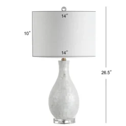 JONATHAN Y 26.5" Josephine Seashell Table Lamp (Includes LED Light Bulb) White - JONATHAN Y -Deals A Radiant Den Store unnamed file 848
